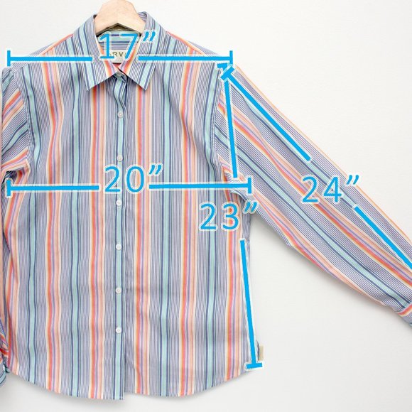 Orvis Button Up Long Sleeve Shirt Carefree Sz 8 - Picture 3 of 4